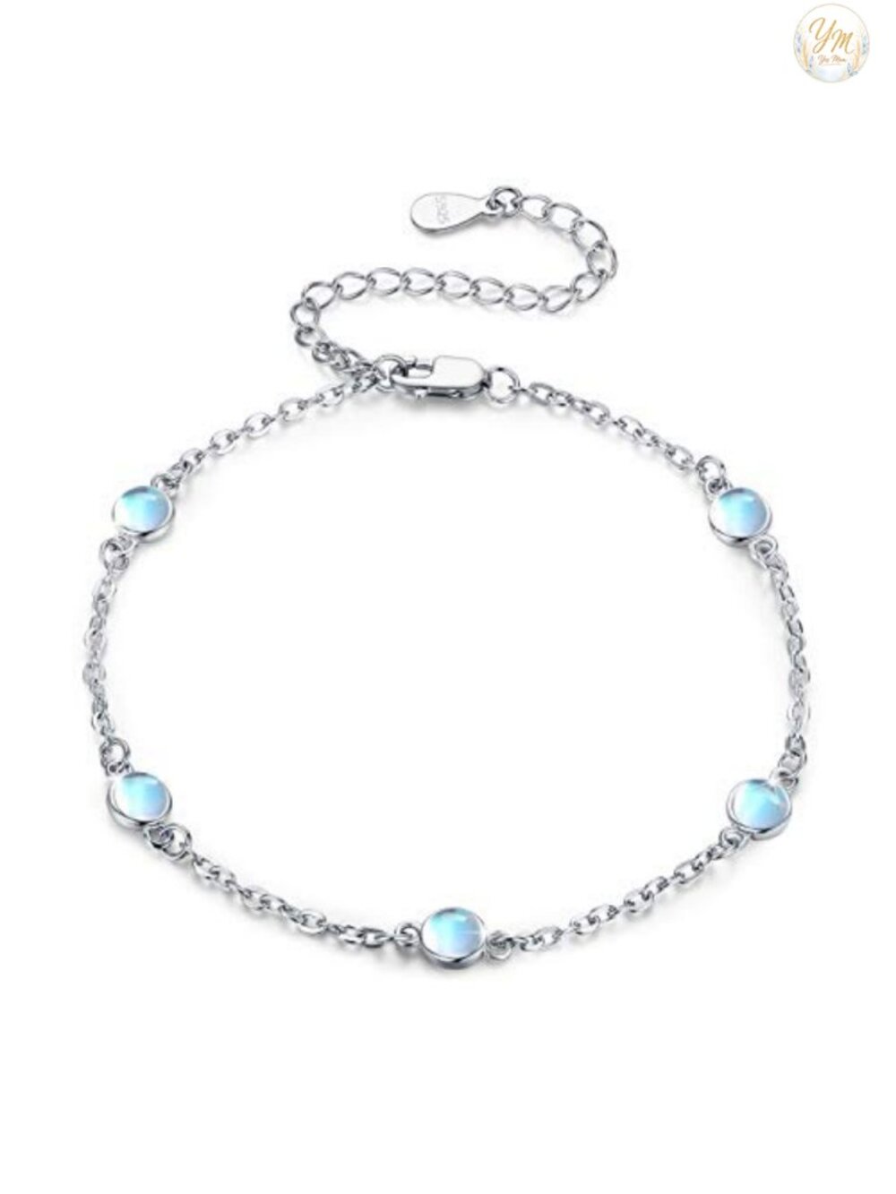 Moonstone Bracelet for Women, Sterling Silver Real 925 Bracelet